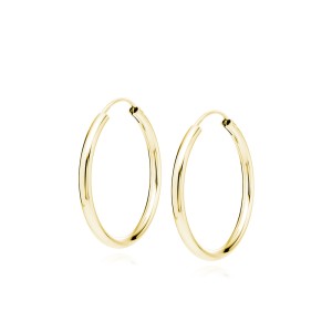 Cercei rotunzi argint placati cu aur galben Ø18 mm x 2 mm Creole DiAmanti KSZ2018EG-DIA (Argint 925‰ 1,2 g.)